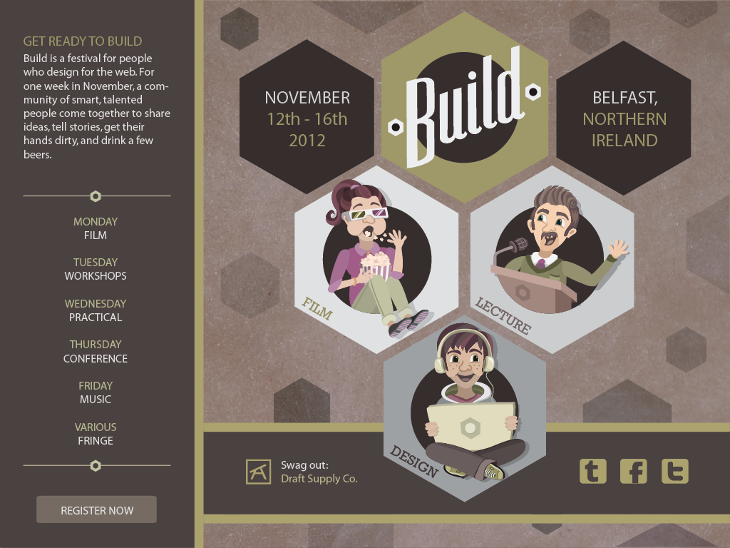 Build Conference E-vite & Website portfolio piece